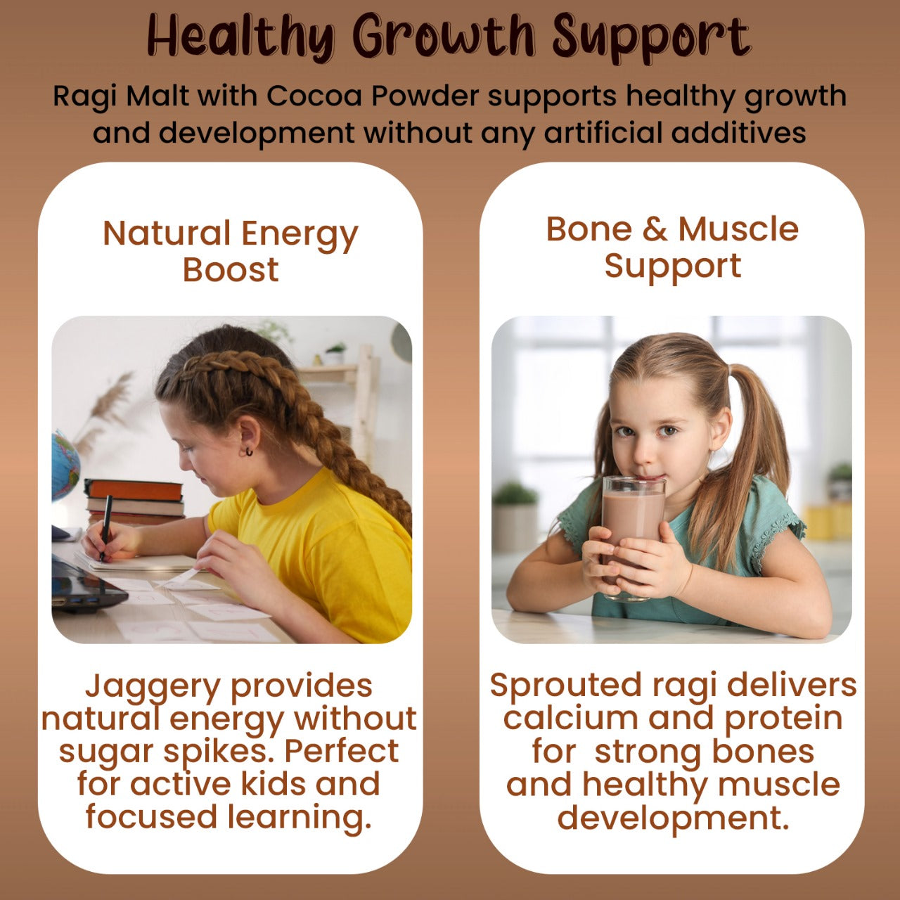 Eat5 Sprouted & Roasted Ragi Malt with Natural Cocoa Powder | Nutritious & Delicious Instant Drink Mix | High in Calcium & Iron | 100% Natural, No Preservatives | Vegan & Gluten-Free